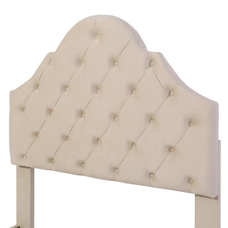 Upholstered bed 90*190 with slatted frame and headboard, Upholstered bed with height-adjustable headboard