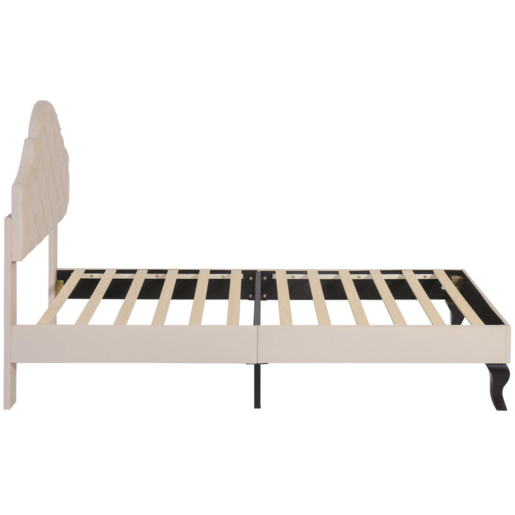 Upholstered bed 90*190 with slatted frame and headboard, Upholstered bed with height-adjustable headboard
