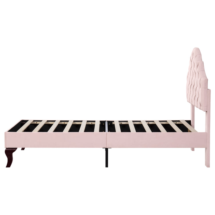 Upholstered bed 90*190 with slatted frame with height-adjustable headboard, Youth bed, Single bed
