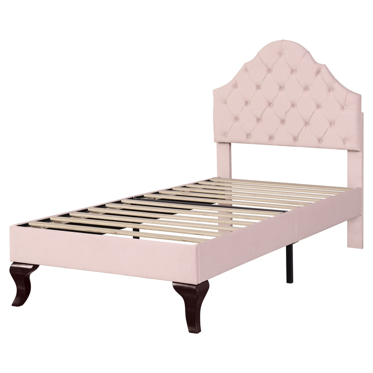Upholstered bed 90*190 with slatted frame with height-adjustable headboard, Youth bed, Single bed